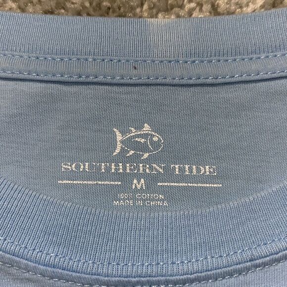 Southern Tide Skipjack Tuna Logo T Shirt UNC North Carolina Blue Boating Fishing - Picture 4 of 6